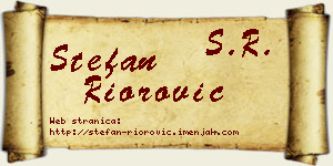 Stefan Riorović vizit kartica